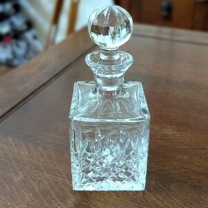 Vintage Cut Crystal Cordial Glass Decanter - Made In Portugal